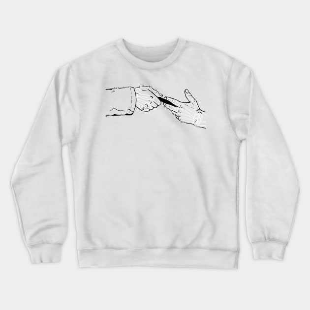 The Mixtaype - #7 want you more - contrast Crewneck Sweatshirt by keyboard cowboy